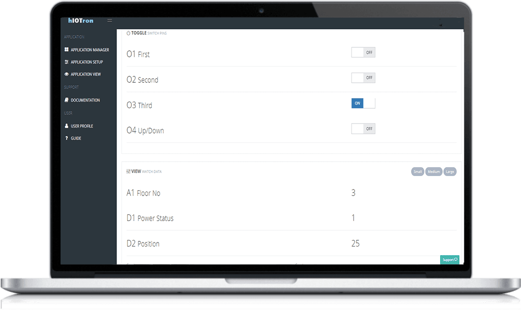 Elevator dashboard view